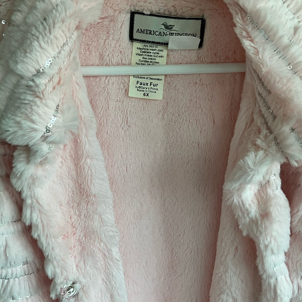 American Widgeon Girls Faux Fur Coat - Picture 4 of 6